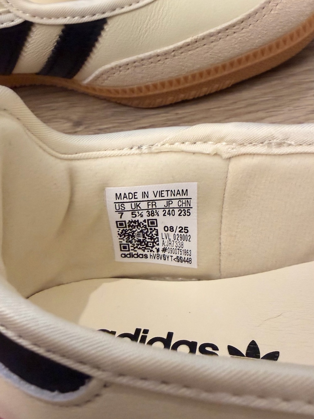 adidas Samba Jane W Cream with Black Detail - Picture 4 of 5